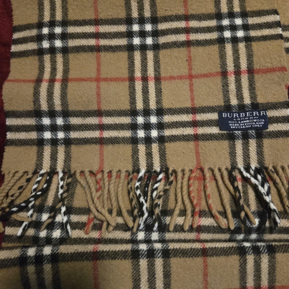 Burberry Classic Check Scarf in Tan and Black